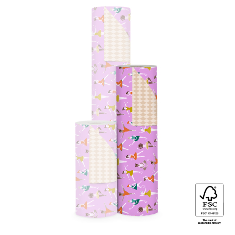 P15.290.050 Inpakpapier - Ballet Pink - Harlequin Beige