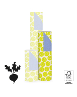 P15.179.050 Inpakpapier - Smiley Lemon Yellow - Blue