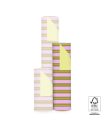 P15.313.050 Inpakpapier - Stripe Chalk Pink - Yellow
